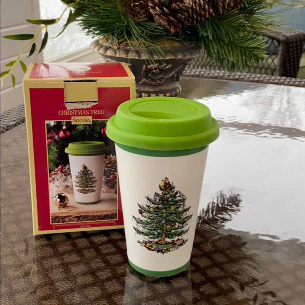 Holiday ceramic mug with lid-new